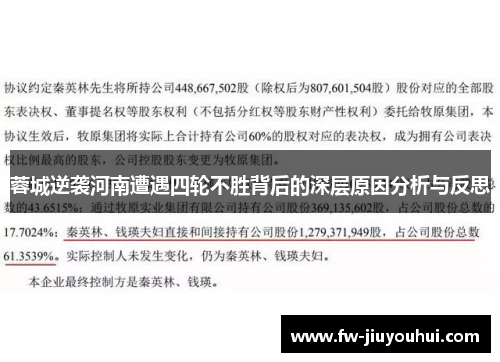 蓉城逆袭河南遭遇四轮不胜背后的深层原因分析与反思